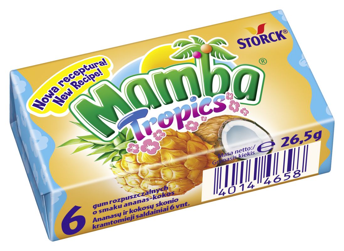 MAMBA GUMA ROZPUSZCZALNA TROPICS 26,5G\1szt