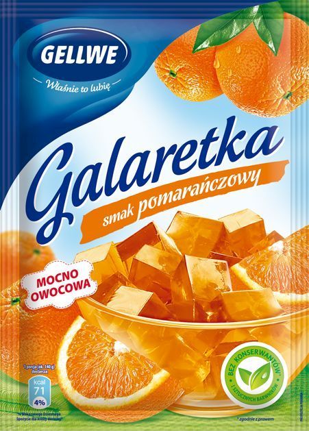 GELLWE GALARETKA POMARANCZOWA 72G\1szt