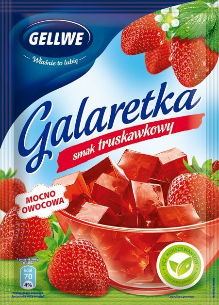 GELLWE GALARETKA TRUSKAWKOWA 72G\1szt