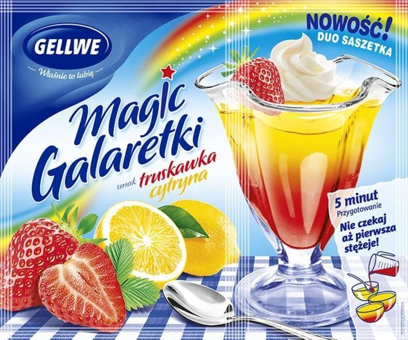 GELLWE DUO GALARETKA TRUSKAWKA CYTRYNA 75G\1szt