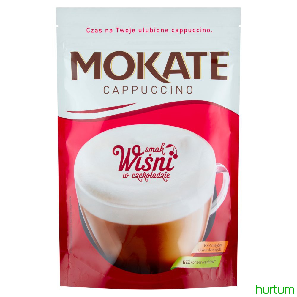 MOKATE KAWA CAPPUCCINO WISNIA W CZEKOLADZIE 110G STRUNA/1 SZT\n