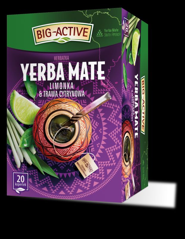 BIG ACTIVE HERBATA YERBA MATE LIMONKA TRAWA CYTR 20TB\1szt