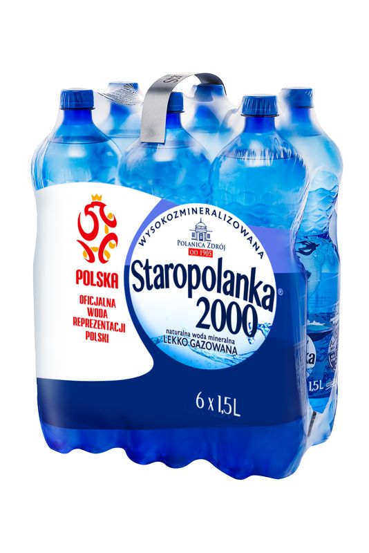 STAROPOLANKA 2000 WODA LEKKO GAZOWANA1,5\1szt