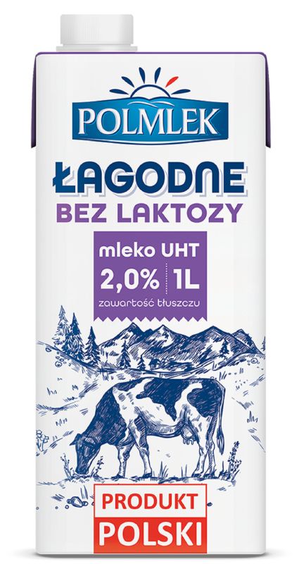 WARMIA MLEKO UHT 2% BEZ LAKTOZY 1L\12szt