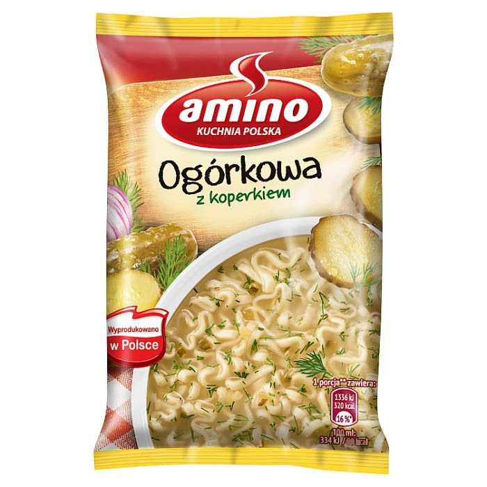 AMINO ZUPA OGORKOWA BLYSKAWICZNA 64G/22 SZT