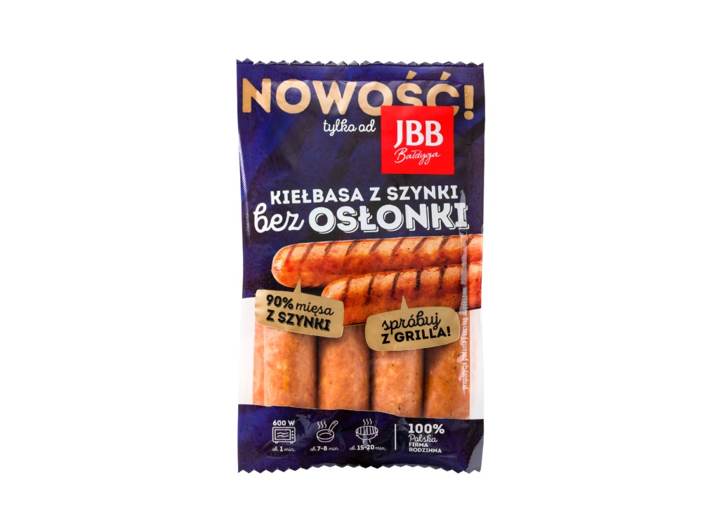 JBB KIELBASA Z SZYNKI BEZ OSLONKI OK. 0,7KG