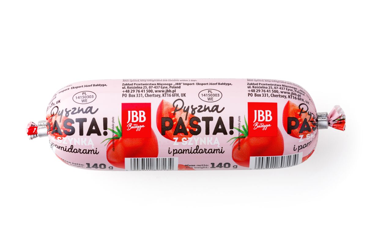 JBB PASTA Z SZYNKA I POMIDORAMI 140G